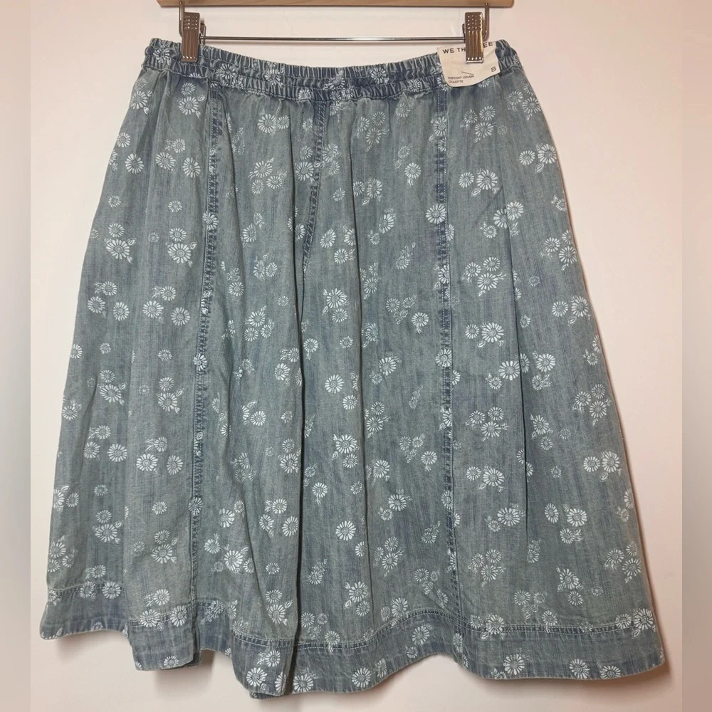 Free People We The Free Distant Lover Printed Culottes NWT Size Small Color: Sky - Picture 7 of 12